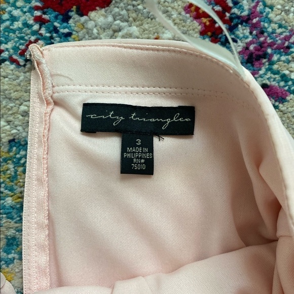 City Triangles Blush Strapless Chiffon High Low Dress Size 3 NWT - Picture 8 of 12